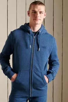 Толстовка на молнии и вышитым логотипом Vintage Superdry, синий