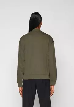 Толстовка на молнии ICONS LOOSE BOMBER SMALL LOGO Champion, темно-зеленый