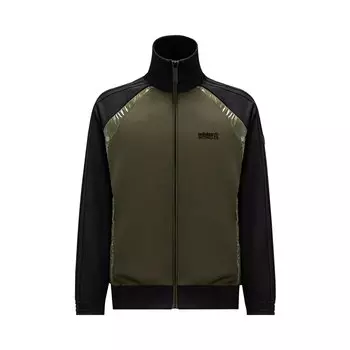 Толстовка на молнии из ацетата Moncler x Adidas, цвет Черный/Зеленый