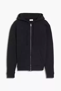 Толстовка на молнии из французской хлопковой махры с принтом SAINT LAURENT, черный