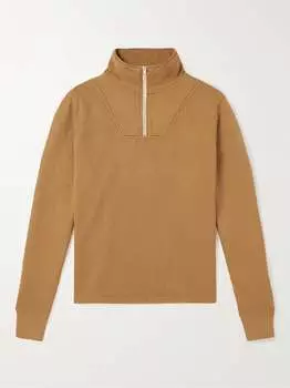 Толстовка на молнии из хлопкового джерси Yacht LES TIEN, коричневый