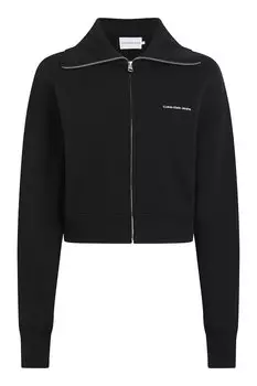 Толстовка на молнии из органического хлопка Calvin Klein Jeans, черный