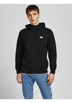 Толстовка на молнии Jack & Jones, черный