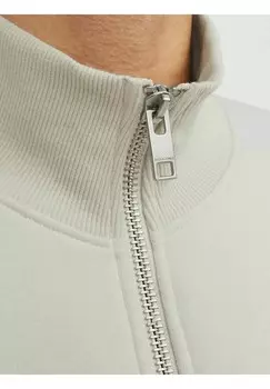 Толстовка на молнии JACK & JONES SWEATSHIRT MIT RUNDHALS EINFARBIG SWEATSHIRT MIT RUNDHALS Jack & Jones, кремовый