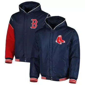Толстовка на молнии JH Design Boston Red Sox, нави