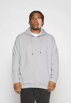 Толстовка на молнии JJEBRADLEY ZIP HOOD Jack & Jones, светло-серый меланж