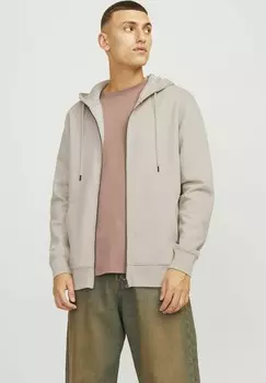 Толстовка на молнии JJESTAR BASIC HOOD NOOS Jack & Jones, кремовый