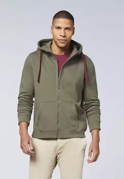 Толстовка на молнии KAPUZEN MIT -LOGO Chiemsee, темно-зеленый