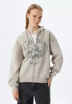 Толстовка на молнии Koton, серый