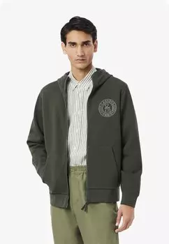 Толстовка на молнии Lacoste, темно-зеленый