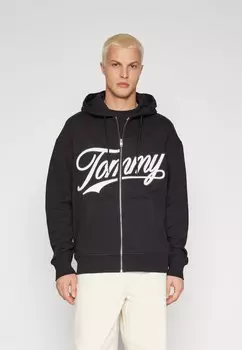 Толстовка на молнии LETTERMAN Tommy Jeans, черный