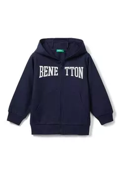 Толстовка на молнии LIGHTWEIGHT United Colors of Benetton, синий