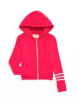 Толстовка на молнии Little Girl's & Girl's Waves Sol Angeles, цвет pomegranate