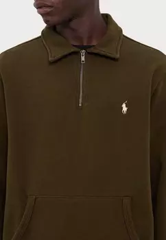 Толстовка на молнии LONG SLEEVED Ralph Lauren, оливково-зеленый