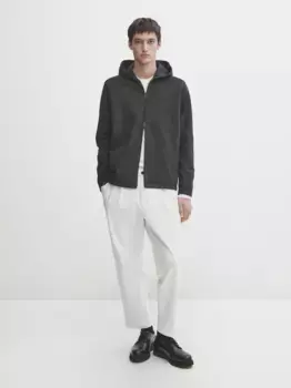 Толстовка на молнии Massimo Dutti, серый