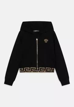 Толстовка на молнии Medusa Embroidery Versace, цвет black/gold