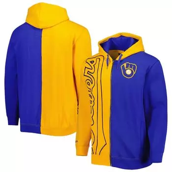 Толстовка на молнии Mitchell & Ness Milwaukee Brewers, золотой