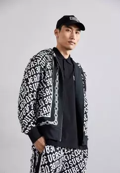 Толстовка на молнии MONOGRAM PANEL Versace, черный