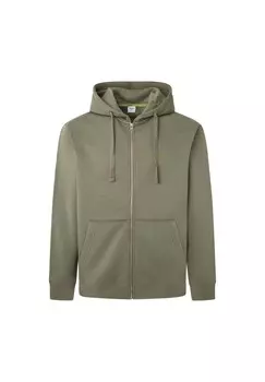 Толстовка на молнии NEW JOE Pepe Jeans, оливковый