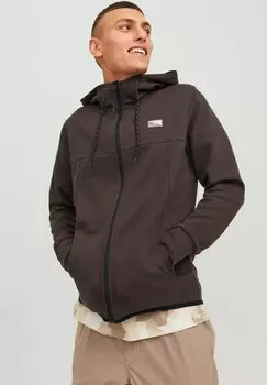 Толстовка на молнии НООС КАПОТА JCOAIR. Jack & Jones, коричневый.