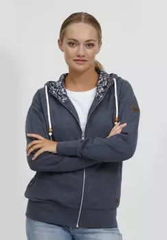 Толстовка на молнии Oxmo, синий меланж