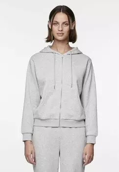 Толстовка на молнии PCCHILLI Pieces, серый
