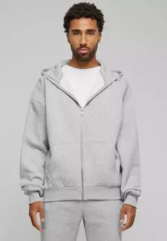 Толстовка на молнии PROHIBITED, серый меланж