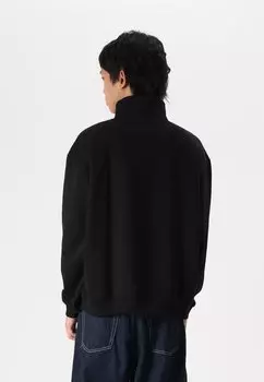 Толстовка на молнии RELAXED HEAVYWEIGHT HALF ZIP Weekday, черный