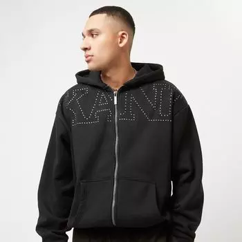 Толстовка на молнии Retro OS с заклепками Karl Kani, цвет Black