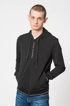Толстовка на молнии с боковыми карманами Armani Exchange, черный