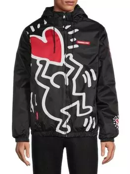 Толстовка на молнии с графическим рисунком Keith Members Only, цвет Black Multi