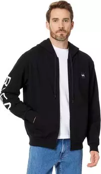 Толстовка на молнии с графическим рисунком RVCA, черный