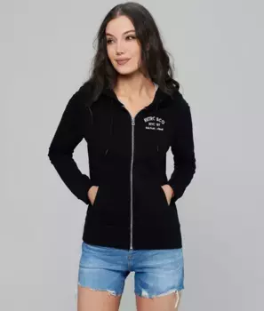 Толстовка на молнии с капюшоном Anise Retro Jeans, черный