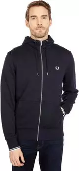 Толстовка на молнии с капюшоном Fred Perry, темно-синий