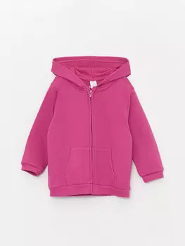 Толстовка на молнии с капюшоном и длинными рукавами для маленьких девочек LCW baby, светло-фиолетовый