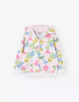 Толстовка на молнии с капюшоном и принтом для девочки Losan, мультиколор