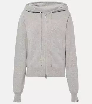 Толстовка на молнии с капюшоном n°318 из смесового кашемира Extreme Cashmere, серый