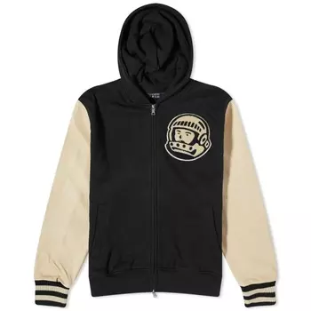 Толстовка на молнии с кожаными рукавами Billionaire Boys Club Astro, черный