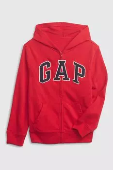Толстовка на молнии с логотипом (4–13 лет) Gap, красный