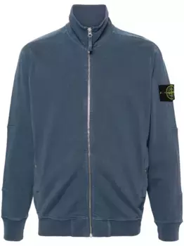 Толстовка на молнии с логотипом Compass Stone Island, синий
