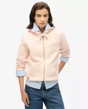 Толстовка на молнии с логотипом Essential Superdry, розовый