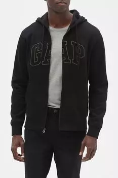 Толстовка на молнии с логотипом Gap, черный