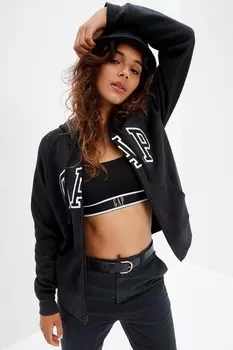 Толстовка на молнии с логотипом Gap, черный