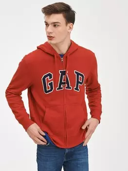 Толстовка на молнии с логотипом Gap, красный