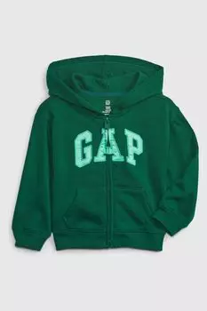 Толстовка на молнии с логотипом Gap, зеленый