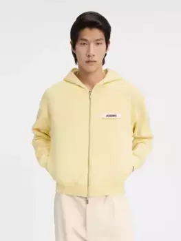 Толстовка на молнии с логотипом Grgrain Le Gr Grain Jacquemus, светло-желтый