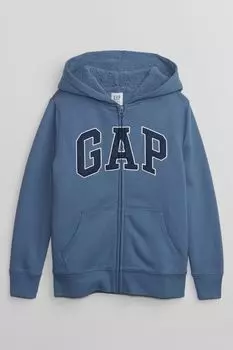 Толстовка на молнии с логотипом и подкладкой из искусственной овчины Gap, синий