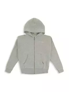 Толстовка на молнии с логотипом Little Boy's & Boy's Palm Angels, цвет Melange
