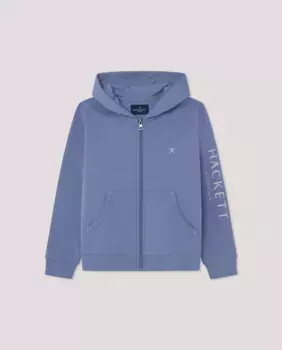 Толстовка на молнии с логотипом спереди Hackett, синий