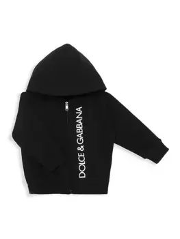 Толстовка на молнии с логотипом St. Cartina для маленьких мальчиков Dolce&Gabbana, черный